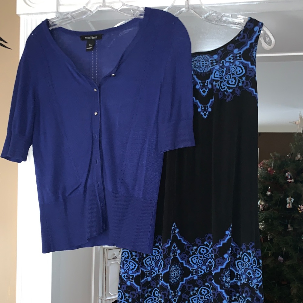 WHBM Dress & Cardigan